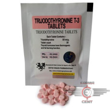 Trijodothyronine T-3 Tablets (50mcg/tab 30tab) - British Dragon Trijodothyronine T-3 Tablets (50mcg/tab 30tab) - British Dragon