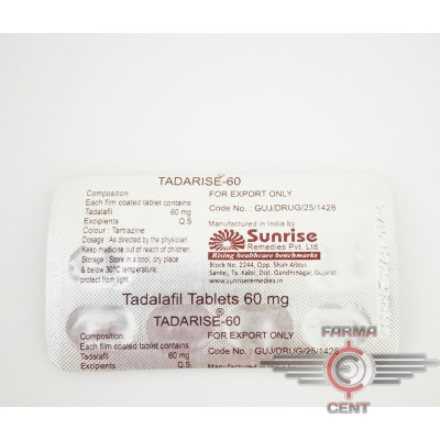 Tadarise-60 Tadalafil (60mg/tab Цена за 10 таб) - Apteka (Original)