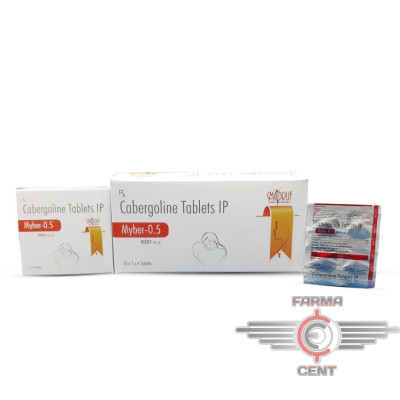 Cabergoline Tablets IP Myber (0,5mg/tab цена за 4 табелток) - Apteka (Original)
